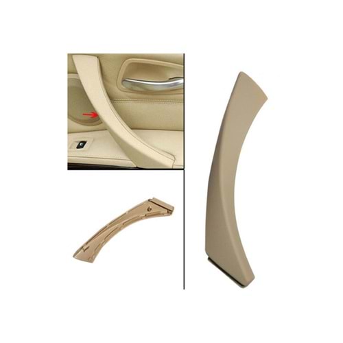 Inside Door Panel Pull Handle, Front or Rear/Right/Upper, Beige/Softage, Oem St., ABS
