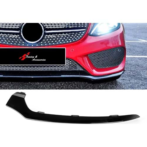 Bumper/AMG, Front Lower Trim/Left, Piano Black Surface, Oem St., ABS