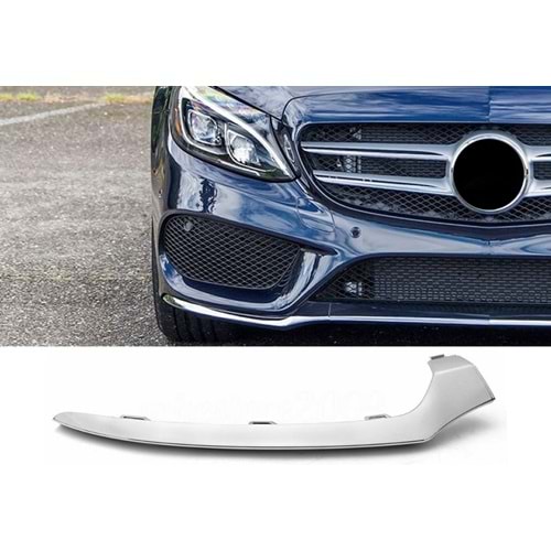 Bumper/AMG, Front Lower Trim/Right, Chromee/Plating Surface, Oem St., ABS