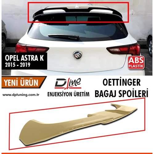 Astra K Oettinger Style Roof Spoiler Raw Surface ABS / 2015-2021