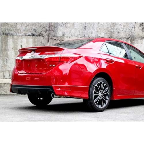 Corolla E170 Twin Diffuser Piano Black Vacuum Plastic / 2013-2018 (Without Exhaust Output)