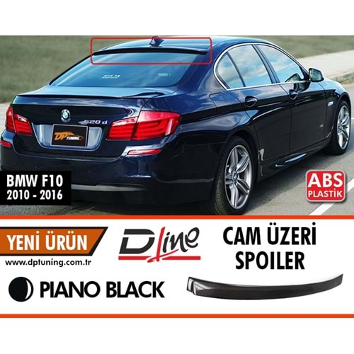 F10 Rear Roof Spoiler Piano Black ABS / 2010-2017