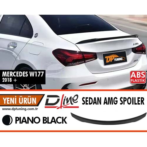 W177 Sedan A35 AMG Style Rear Spoiler Piano Black ABS / 2018 After