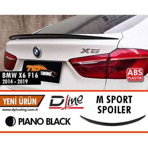 X6 F16 Spoiler Piano Black ABS / 2014-2019