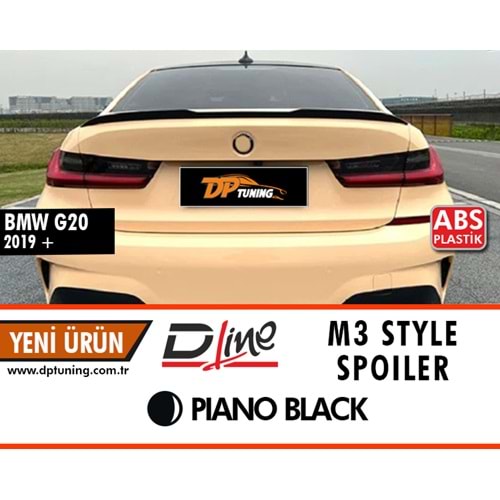 G20 M3 Style Rear Spoiler Piano Black ABS / 2020 After