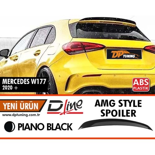 W177 A35 HatchBag AMG Style Rear Spoiler Piano Black ABS / 2018 After (Small Model)