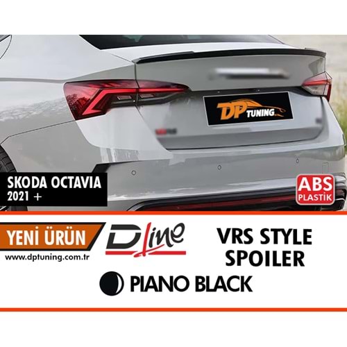 Octavia Mk4 VRS Style Rear Spoiler Piano Black ABS / 2020 After