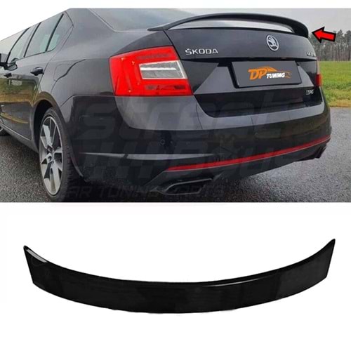 Octavia Mk3 RS Style Rear Trunk Spoiler Piano Black ABS / 2013-2020