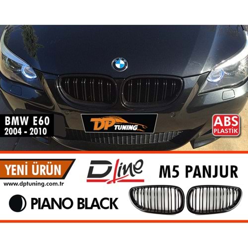 E60 M5 Front Grille Piano Black ABS / 2003-2010