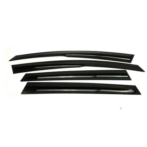 Fluence Dynamic Style Wind Deflector Set Piano Black ABS / 2009-up (4 PCS)