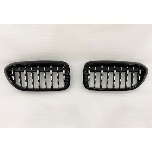 G30 Meteor Front Grille ABS / 2017-2019 (Piano Black Frame + Chrome)
