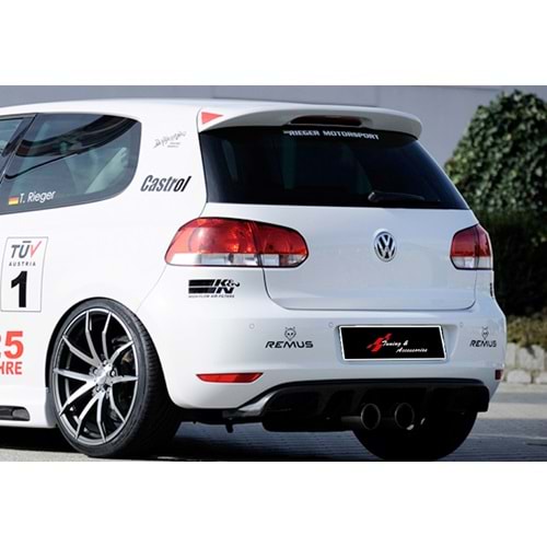 Golf 6 R20 Style Rear Roof Spoiler Raw ABS / 2008-2012