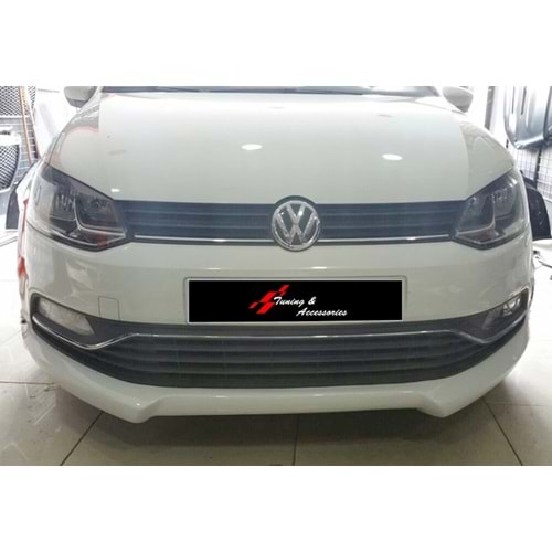 Polo Mk5 FL Rieger Model Front Lip Raw Surface Vacuum Plastic / 2014-2017