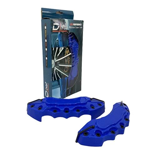 Universal D Line Caliper Cover Front + Rear Set ABS / (With Logo + Blue)